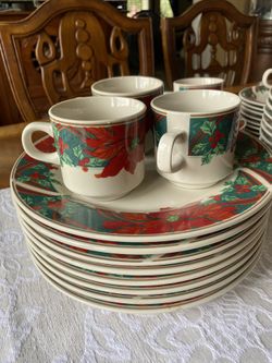 Christmas Gibson China Set