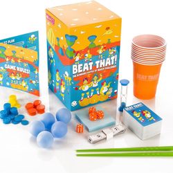 Gutter Games Beat That! The Bonkers Battle of Wacky Challenges - Family Party Games for Game Night - Fun for Kids and Adults - Super Entertaining Game