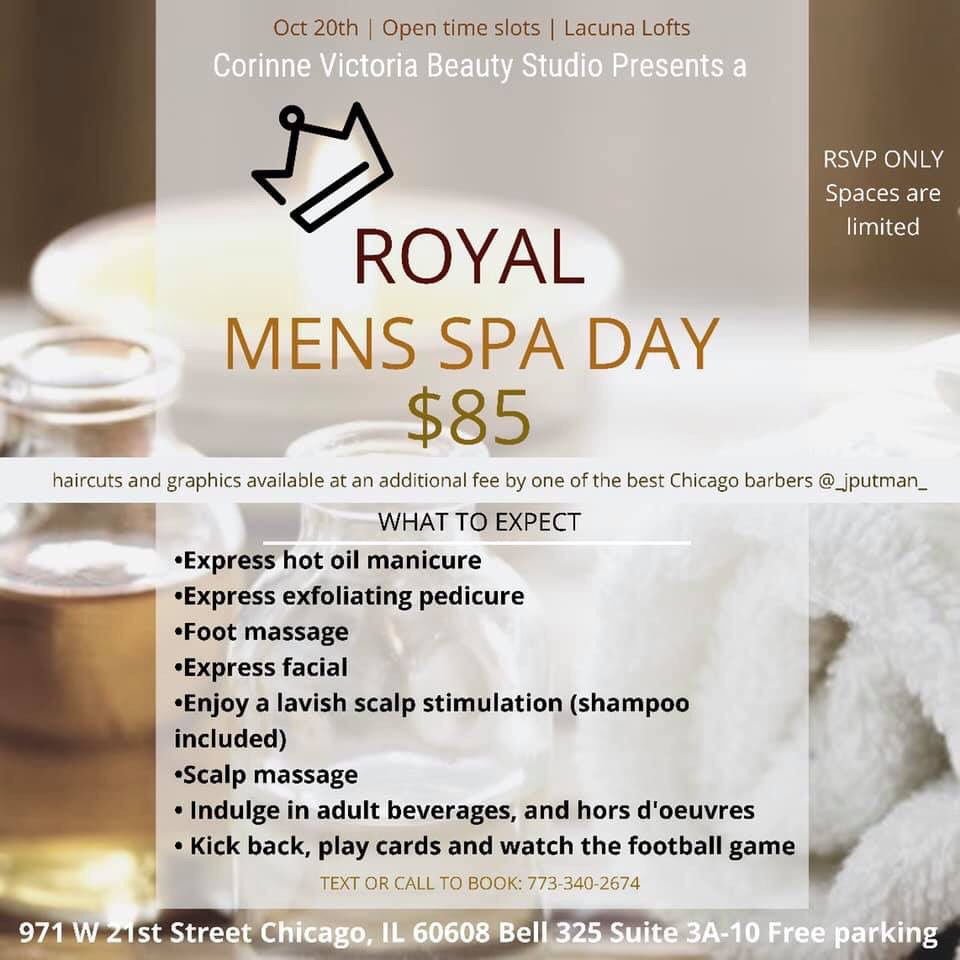 Men’s Spa Day this Sunday!!