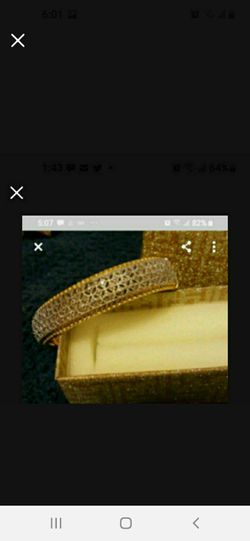 NIB*BANGLE BRACELET *GOLD PLATED DIAMOND 💎 PAVE