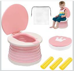 New Portable Folding Potty Seat for Toddler Pink