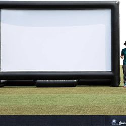 Sewinfla Upgraded Airtight Inflatable Movie Projector Screen 19ft- Outdoor Movie Screen

