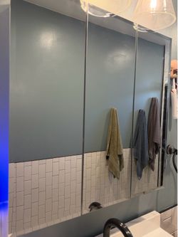 30” Surface Mount True White Mirrored Square Medicine Cabinet