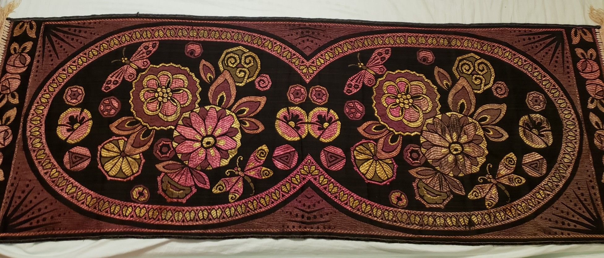 Antique Tapestry Table Runner Beautiful