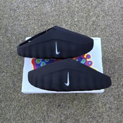 Nike Mind 001 Slide “Black Chrome” Size 8w and 12 IN HAND BRAND NEW