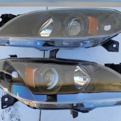 04-09 Mazda 3 Projector Headlights Luces Calaveras Micas Faros Focos Faroles
