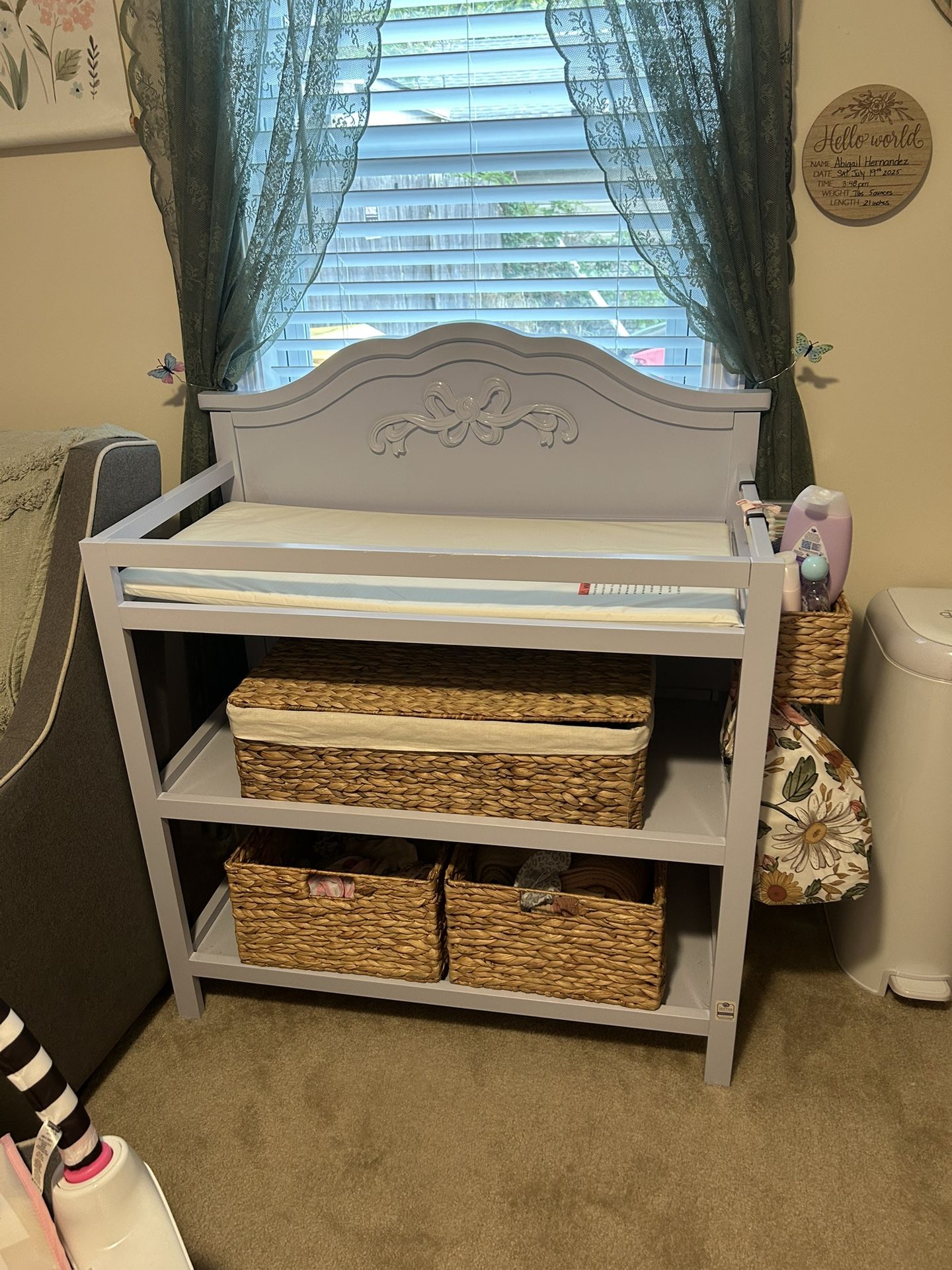 Lavender Changing Table