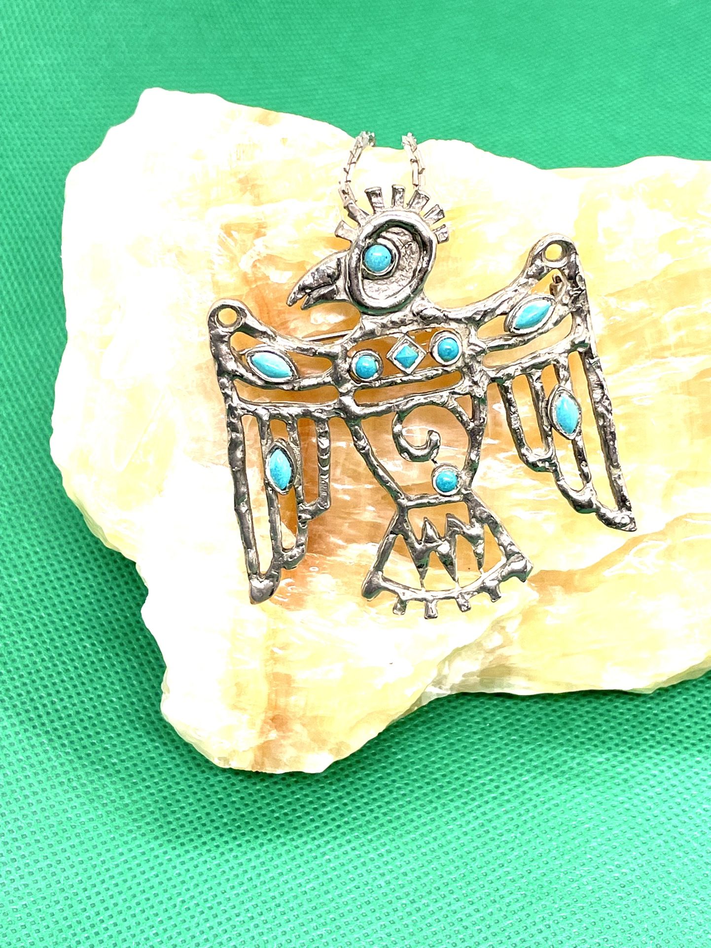 Costume Silver Falcon Necklace 