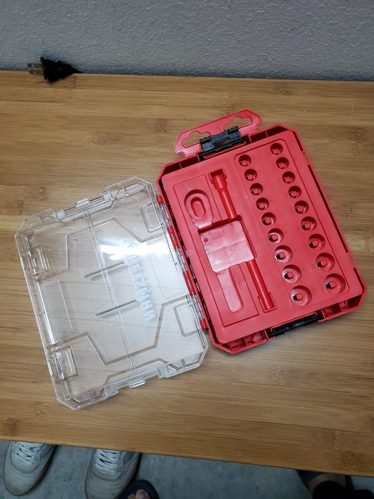 Craftsman 1/4 inch drive ratchet socket set case holder organizer tray metric standard SAE CMMT12108