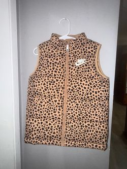 Nike vest girls size 6Y leopard