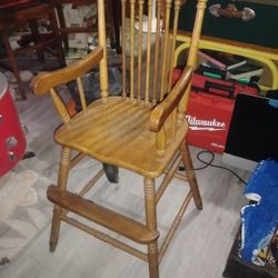 Vintage Oak Hi-chair