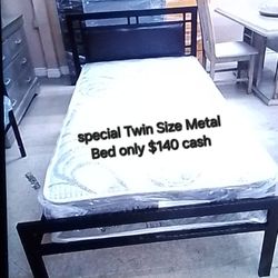 Special New Twin Size Metal Bed Only $140 Cash