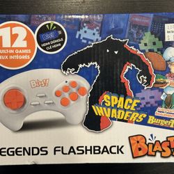 NIB Legends Flashback Blast 12 Built-in Games - Includes Space Invaders