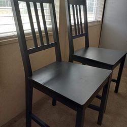 Set Of Black IKEA Chairs