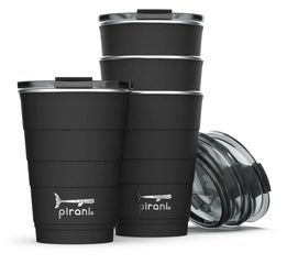 Pirani Insulated Travel Tumbler Set Black 3pack
