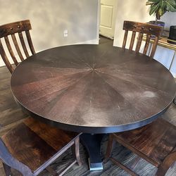5 Piece Round 54” Dining Room Table