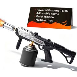 Steelite Propane Grill Torch with Adjustable Flame, Detachable Propane Weed Torch for Grilling, Charcoal Lighting, Weeding & Ice Removal (Propane Tank