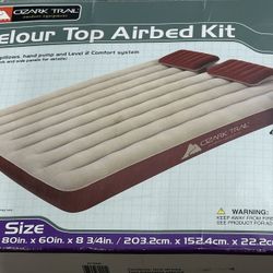 Ozark Trail Velour Top Airbed Kit Queen Size 80” X 60”