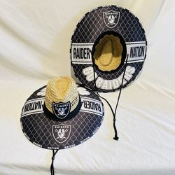 Raiders Straw Hat Great X-Mas Gift  🎁 order now (I also have other Teams) 