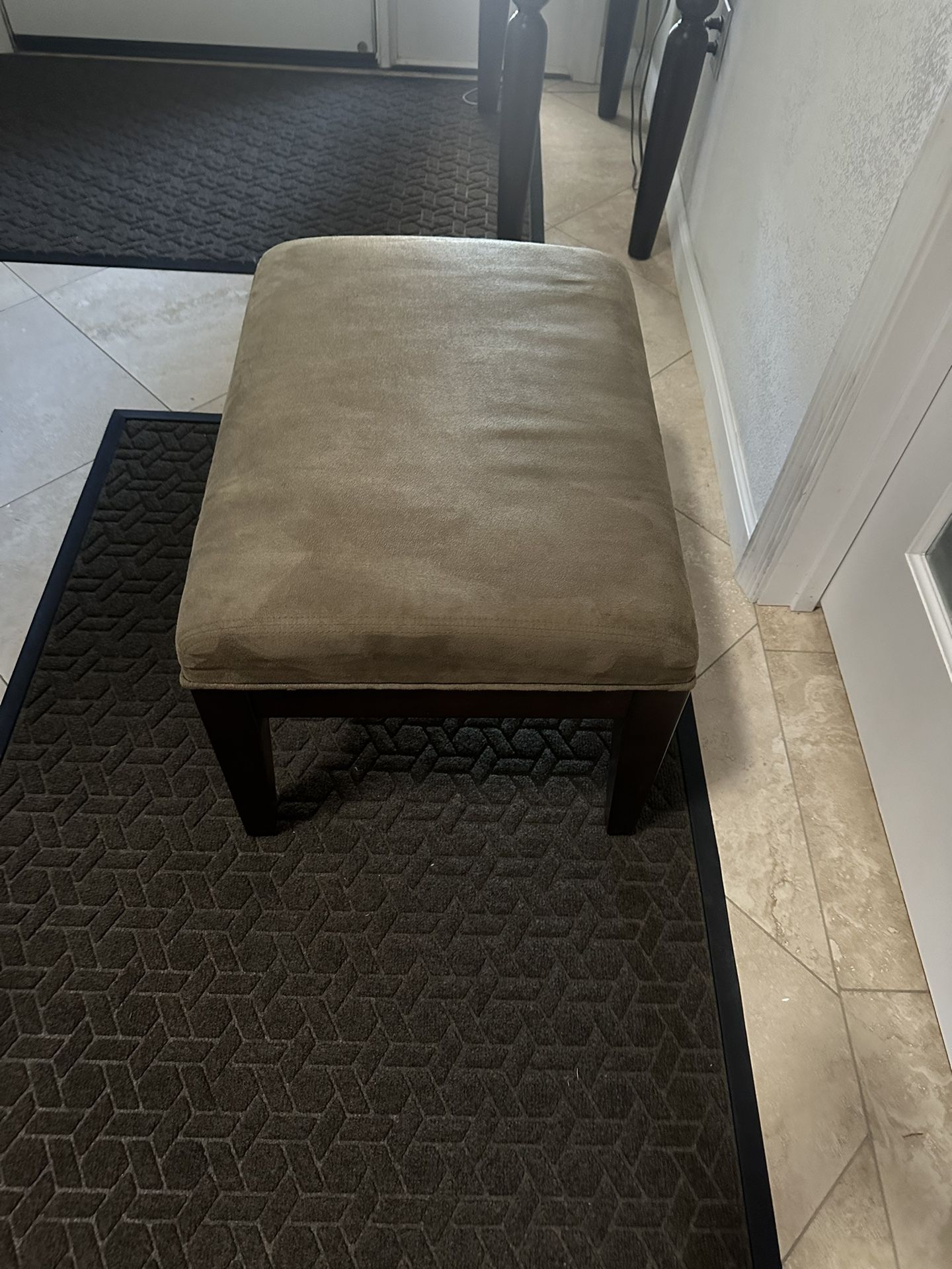 Gorgeous Soft Velveteen Green-Stool, Seat, Brench 24” Long , 14” Deep , 14” high