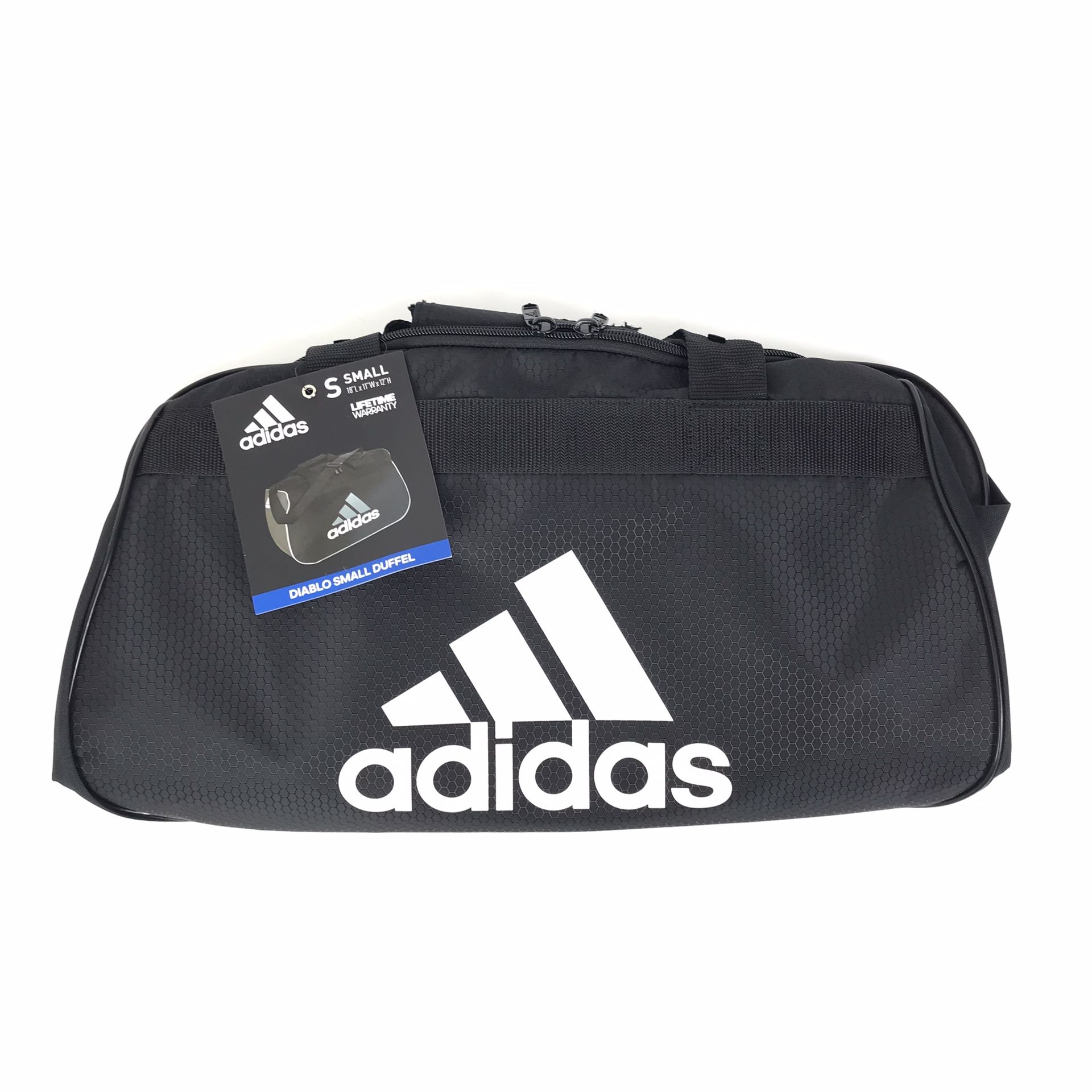 Adidas Diablo Small II Hex Solid Duffel Bag Gym Classic Black/White 141213C