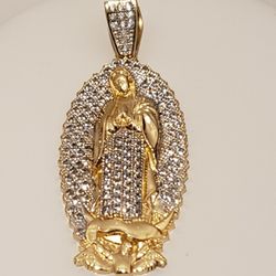14kt Gold Virgin Marie/Guadalupe Pendant 