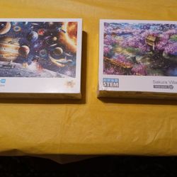 1000pcs. Puzzles Space Puzzle & Sakura Villa Puzzle