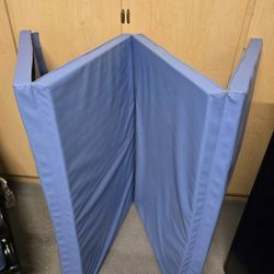 Four Panel Blue Folding Gymnastics Mat