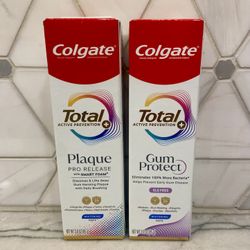 Colgate Toothpaste - Colgate Total Active Prevention toothpaste. Plaque Pro Release with Smart Foam OR Colgate Gum Protect SLS Free.  NEW