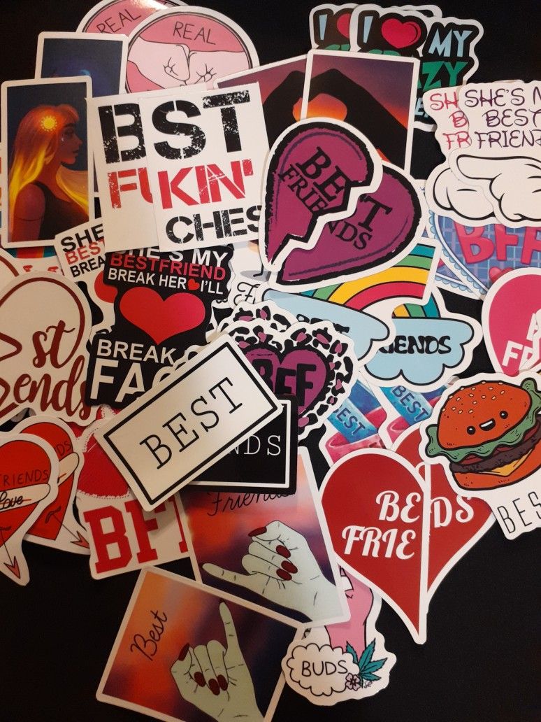 Best Friend Vinyl Stickers (50 Total)