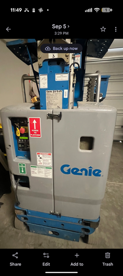 2016 Genie 12ft vertical lift