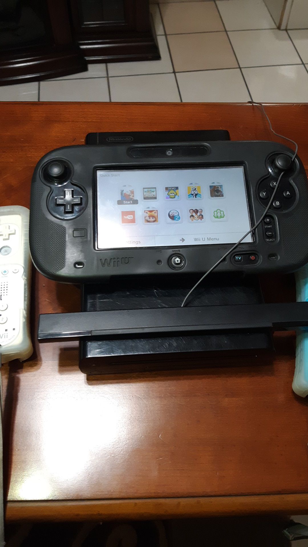 Nintendo Wii U, Black, 32gb, console, accessories, and games.