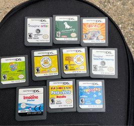 Nintendo DS Game Lot of 10– Nintendo’s, Build-A-Bear, Imagine Series, Wappy Dog & More – Kids/Girls