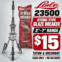 Lisle 23500 Stone-Type Cylinder Glaze Breaker – 2" to 7" – $15