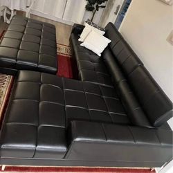 New Black Sectional Couch/ Free Delivery 