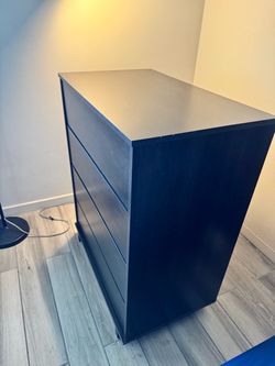 4-Drawer Black Wood Dresser – Excellent Condition – $100