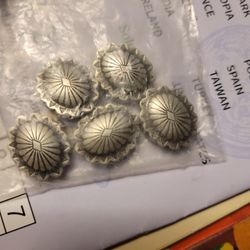 Vintage Sterling Silver Button Covers