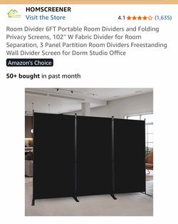 Black room divider