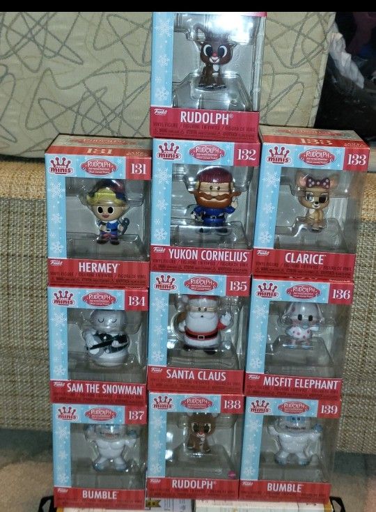 Rudolph The Red Nose Reindeer COMPLETE SET Misfits Minis Funko Combo Set