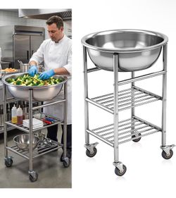 Mixing bowl cart