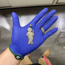 14K Gold San Judas Pendant 