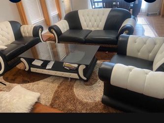 Black And White Leather 