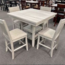 5pC Gray Dining Table Set