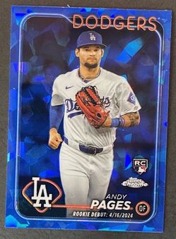 2024 Topps Chrome Angel Pages Sapphire #USCS108 Rookie Card Los Angeles Dodgers
