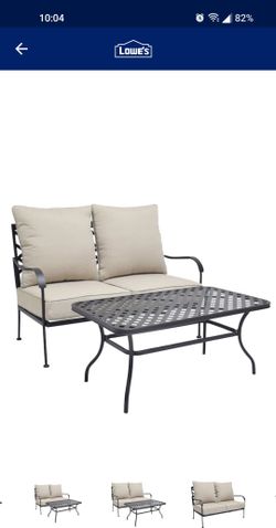 Patio Conversation Set 2-Pieces San Terra Color With Tan Cushion - New
