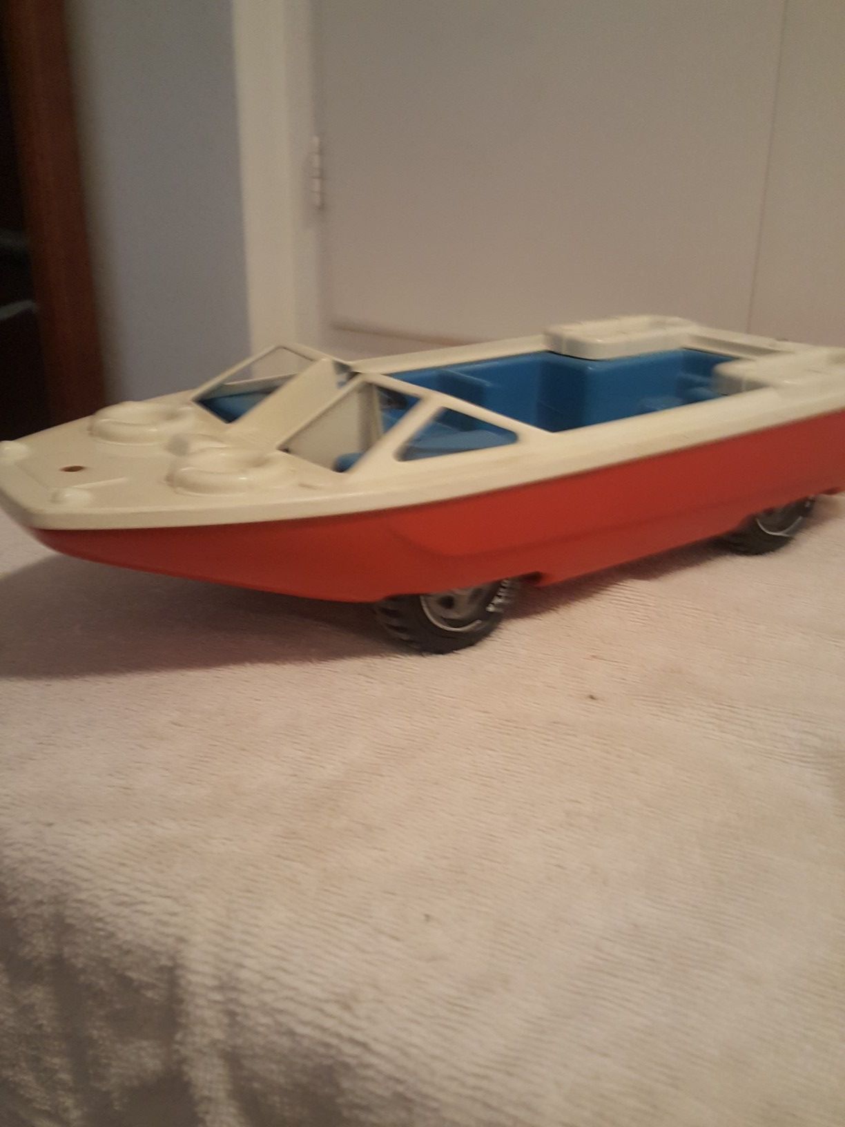 Vintage Tonka alley gator boat toy& Tonka grader