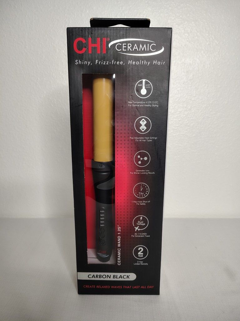 Chi Carbon Black Ceramic Wand 1.25"