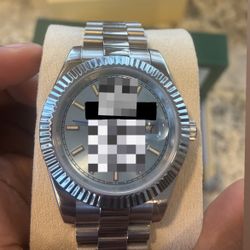 Luxury Sky Blue Watch With Box