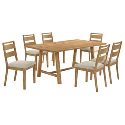 Sale... Sale... 7 Pc Natural rustic Dining set... While supplies last!!