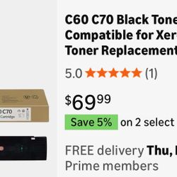 C60 C70 Black Toner Cartridge Compatible for Xerox